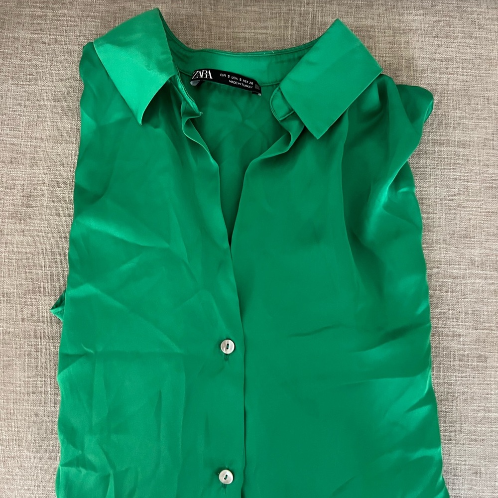 Zara Emerald Green Top